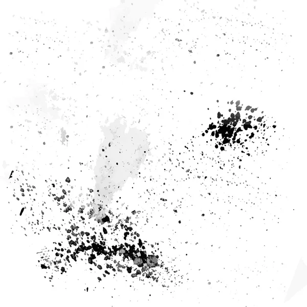 Zwarte inkt druppels op een witte achtergrond — Stockvector