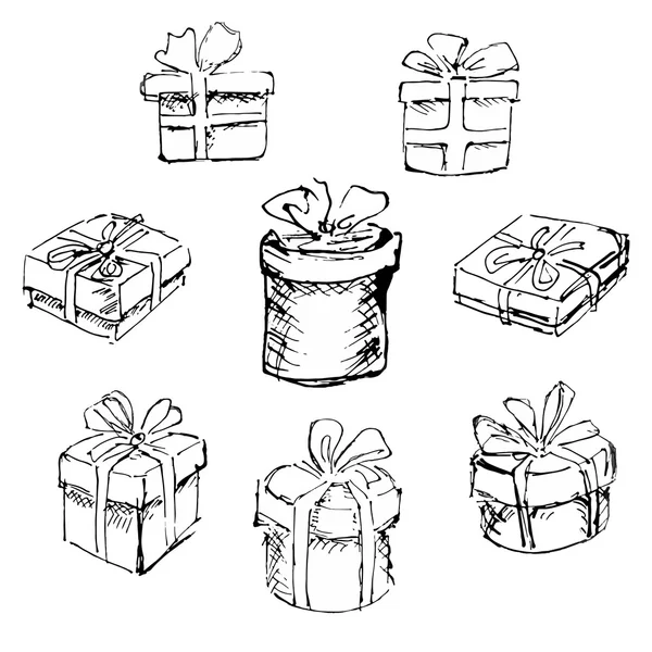 Conjunto de cajas de regalo — Archivo Imágenes Vectoriales