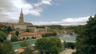 Eski şehir Bern İsviçre görünümü