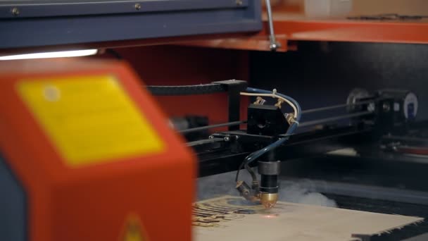 Une machine pour couper le contreplaqué avec un laser 