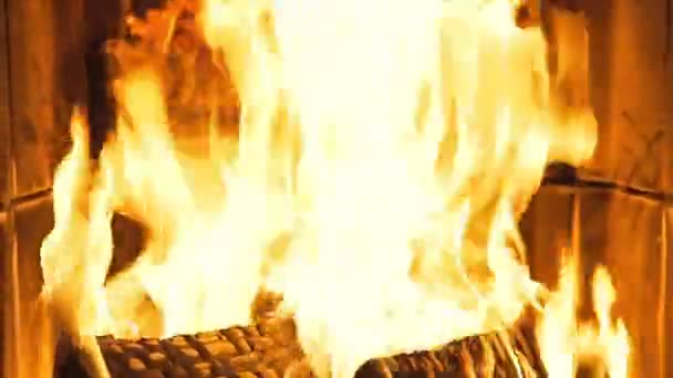 Cheminée avec feu ardent 