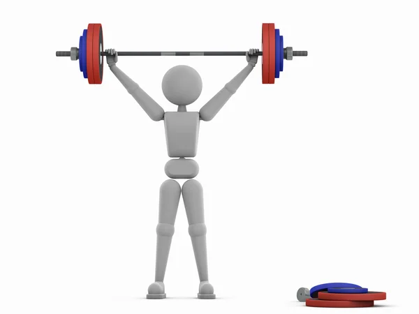 Star weightlifter moment. — Stock Photo, Image