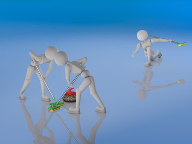 curlers içinde koordineli çalışma ekibi