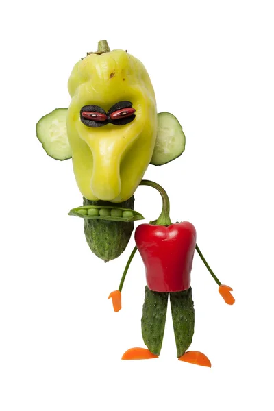 生气的人做的蔬菜 — 图库照片