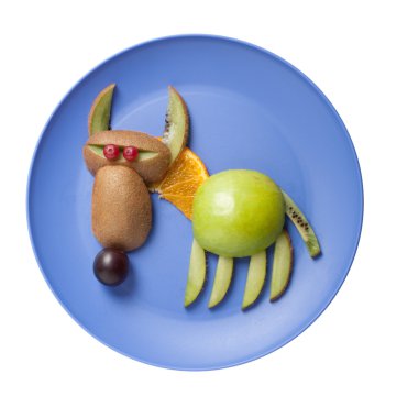 Sulu meyve yapılan komik kurt 