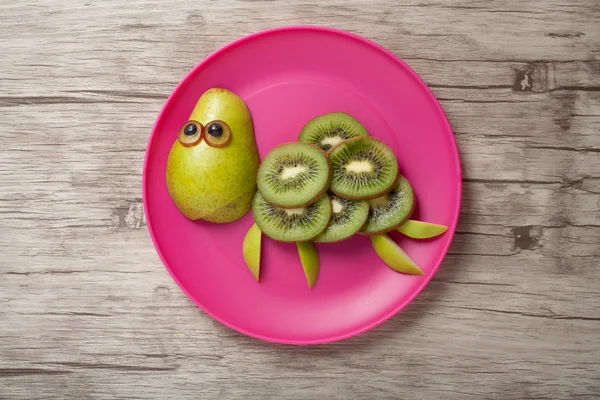 Funny turtle made of fruits — Stock Photo, Image