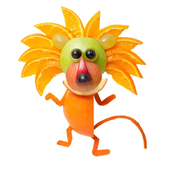 Dancing lion gjord av orange — Stockfoto