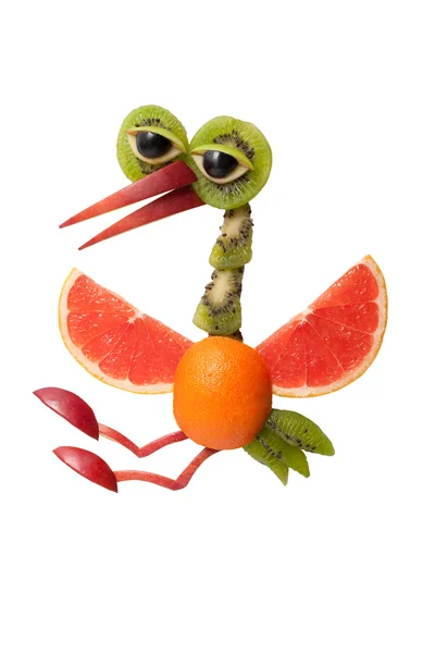 Funny sitting fruit heron — Stock Photo, Image