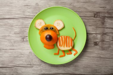 Kaplan eğlenceli portakal yaptım