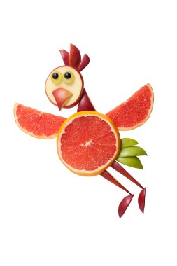 Tavuk uçan greyfurt yapılan