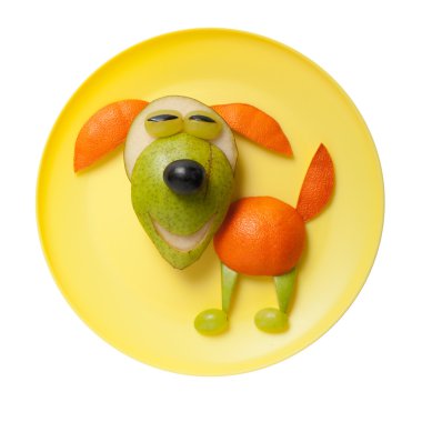 Gülümseyen meyve köpek 