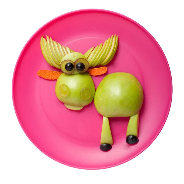 Elk Gunny hecho de manzana verde — Foto de Stock