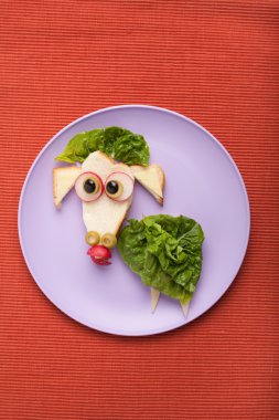 Sebze ve ekmek koyun 