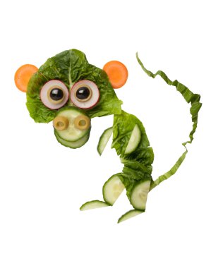 Komik maymun salatası yaptı 