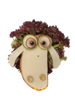 Komik koyun peynir ve ekmek 