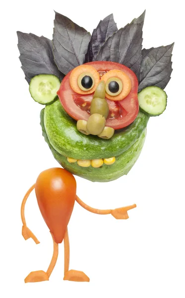Zábavný chlapík ze zeleniny — Stock fotografie