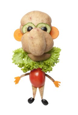 Sebzelerin yapılan sakallı