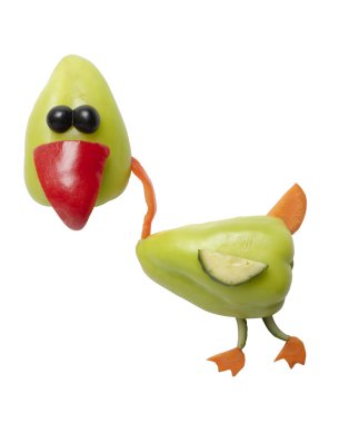 Komik ördek sebze yapılan