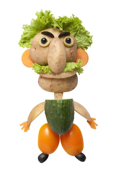 Homme drôle fait de légumes — Photo