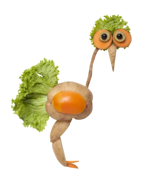 Sebzelerin yapılmış deve kuşu — Stok fotoğraf