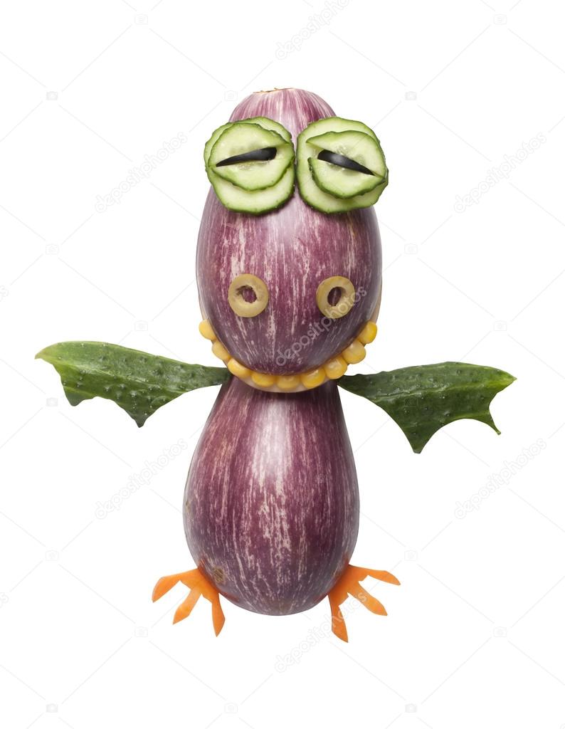 Dragon made of eggplant