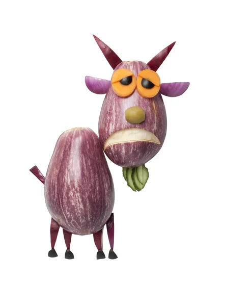 Sebzelerin yapılan komik keçi — Stok fotoğraf