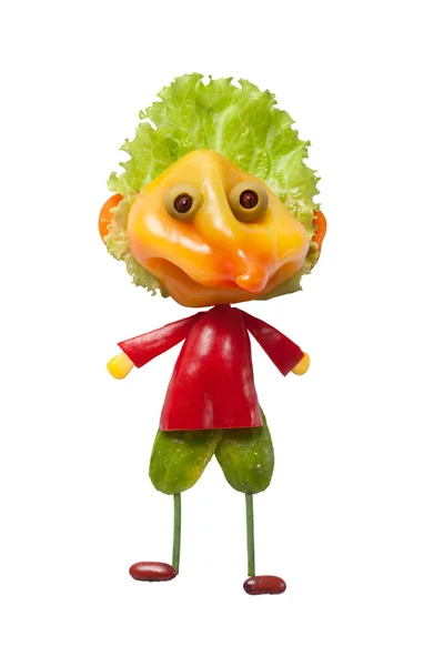 Смішний фентезійний персонаж зі свіжих овочів — стокове фото