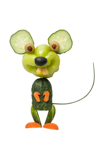 Счастливая мышь из овощей — стоковое фото
