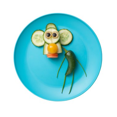 Komik maymun sebze yapılan