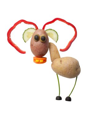 Taze sebzelerin yapılan komik ram