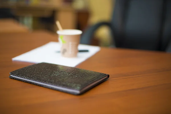 Notebook és kávé — Stock Fotó