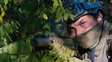 Askeri portresi. Airsoft oyun