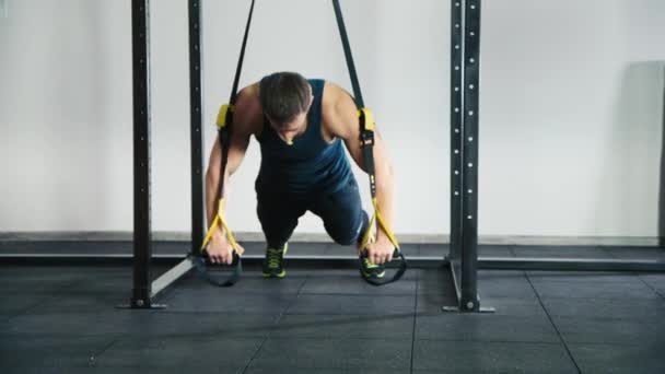 Super intenzivní výcvik, push-up — Stock video