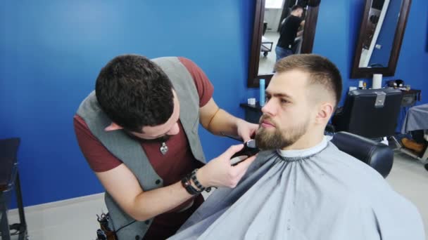 Le barbier barbu au travail — Video