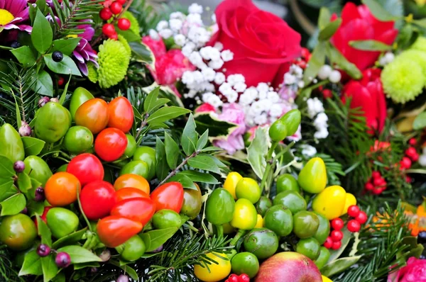 Blomma, flora, bukett blommor, blomsterhandlare — Stockfoto