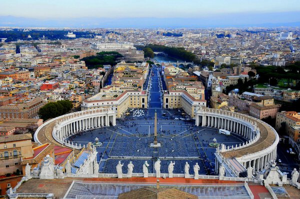 View of St. Peter's Square,the Vatican Basilica