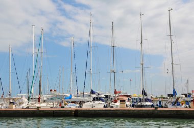 bağlantı noktası, deniz manzarası ile güzel gök