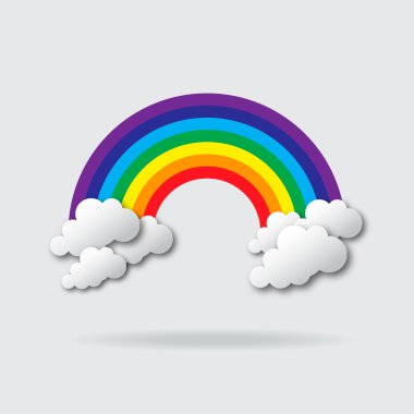 clouds and rainbow