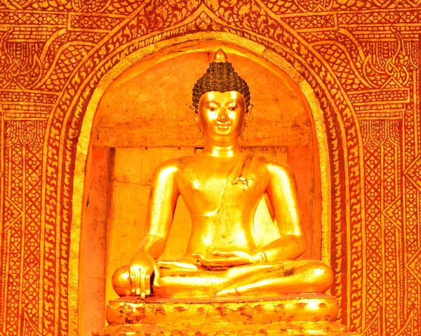 Statue Bouddha Statue Bouddha Doré Dans Temple Thaïlande — Photo