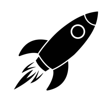 Uzaya fırlatılan bir roketin silueti