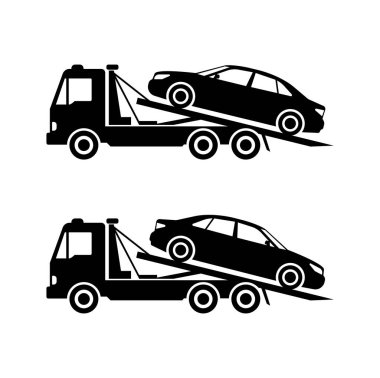 Çekici Araç Eylemi: Araç Siluetleri Yükleniyor ve Boşaltılıyor