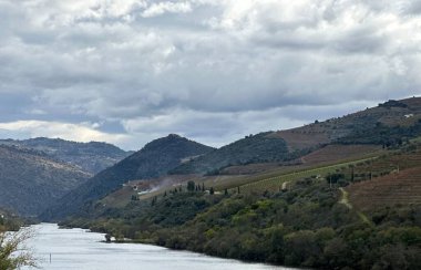 Dağlardaki nehrin güzel manzarası