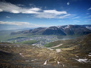 Norveç dağlarının güzel manzarası