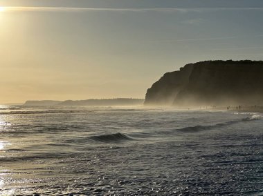 sunset at the beach in galicia