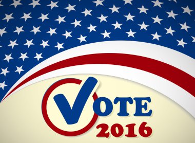 Presidential election in the USA 2016 poster template