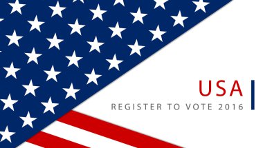 Presidential election in the USA 2016 poster template