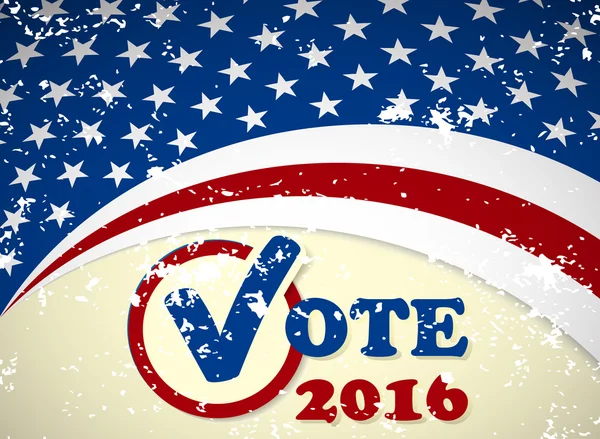Elecciones presidenciales en los EE.UU. 2016 plantilla de póster — Archivo Imágenes Vectoriales