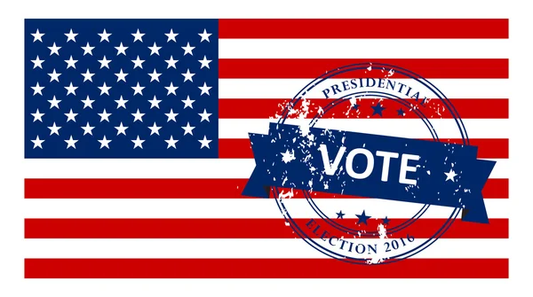 Presidential election in the USA 2016 poster template — Stock Vector