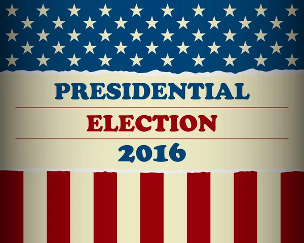 Başkanlık seçimleri 2016 - oy başkanınız ABD'de - afiş şablon — Stok Vektör
