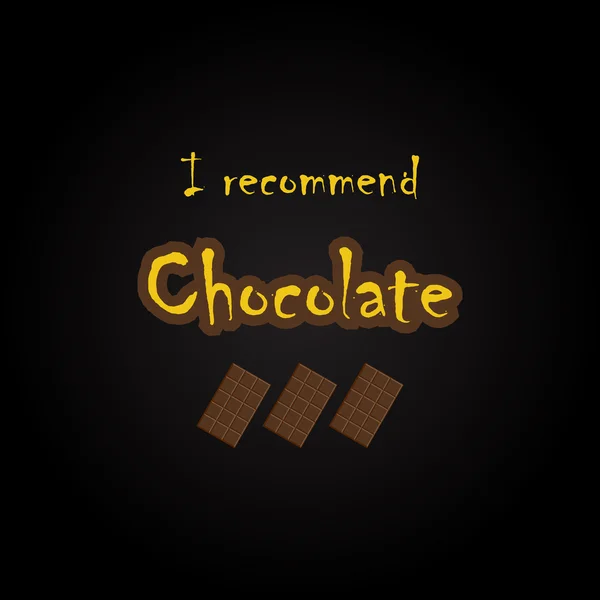 Citas de chocolate - plantilla de inscripción divertida — Vector de stock